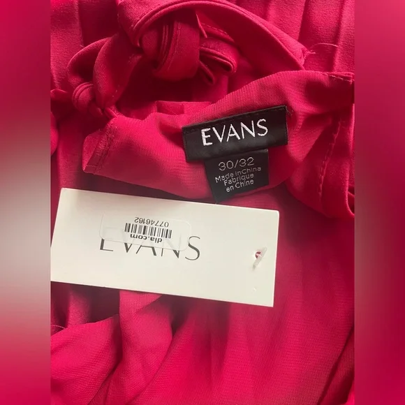 New EVANS Kimber Plain Maxi Dress merlot Size 30/32 Women - Picture 13 of 16